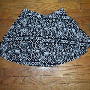 Patterned Mini Skirt